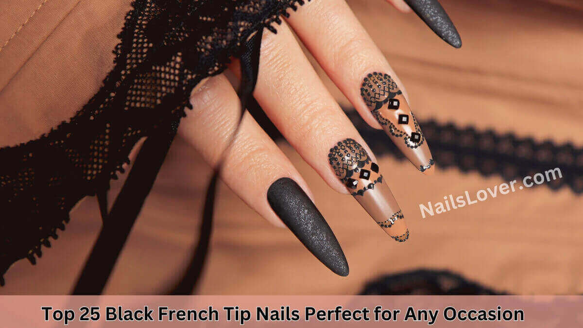 black french tip nails