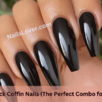 nude and black coffin nails