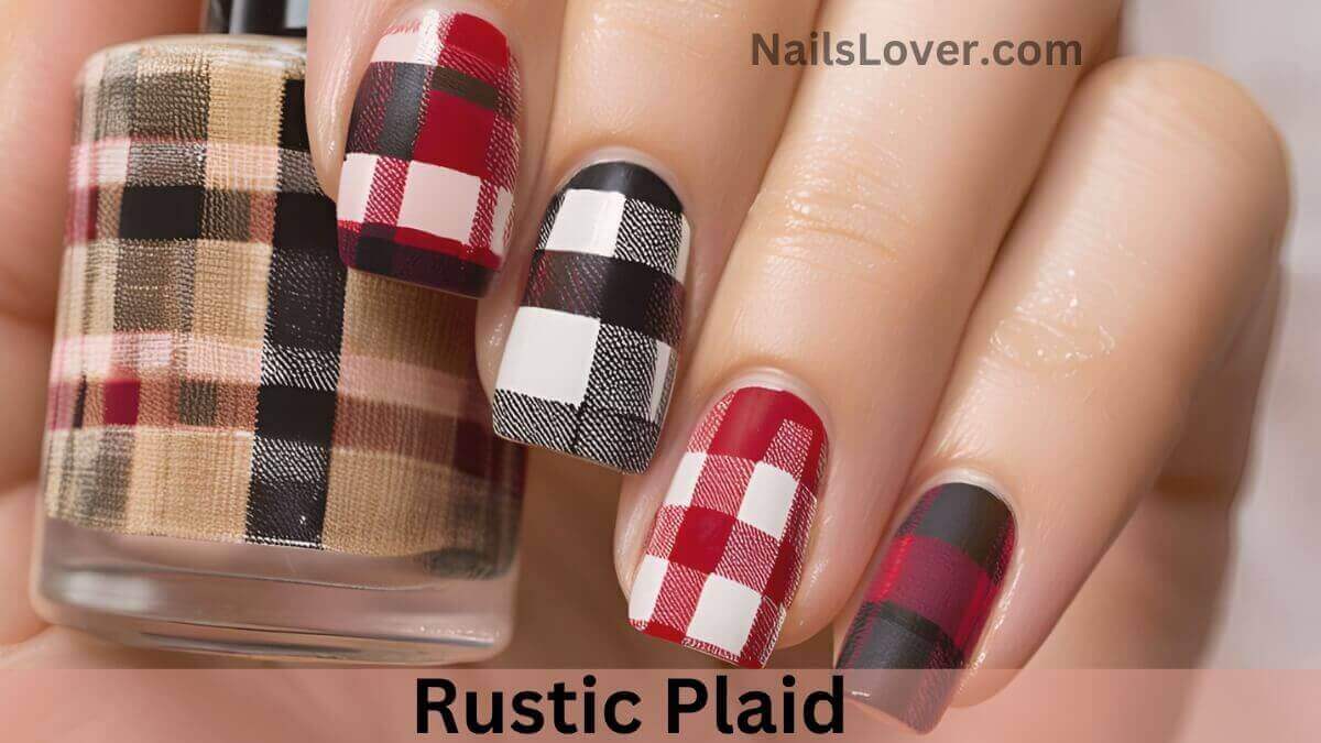 Rustic Plaid Nails