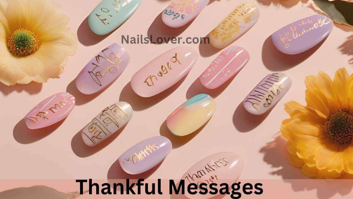 Thankful Message Nails