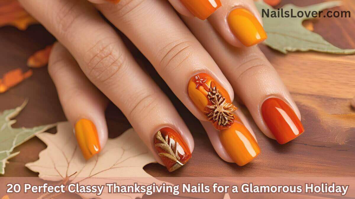 classy thanksgiving nails