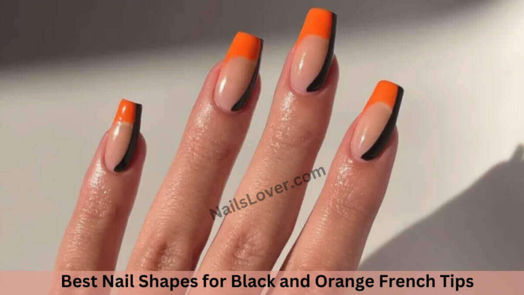 Best Nail Shapes for Black and Orange French Tips