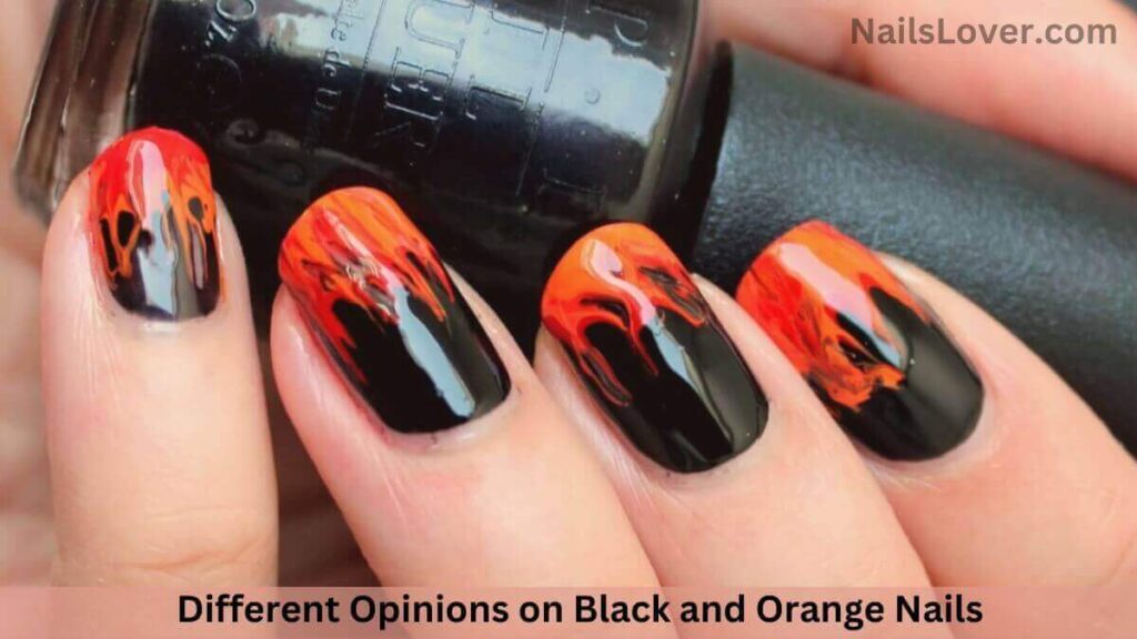 Different Opinions on Black and Orange Nails