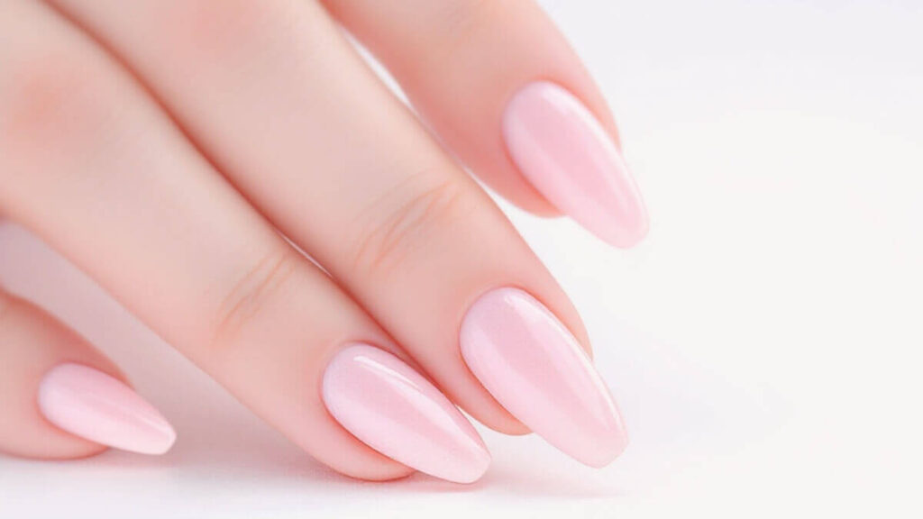 baby pink acrylic nails