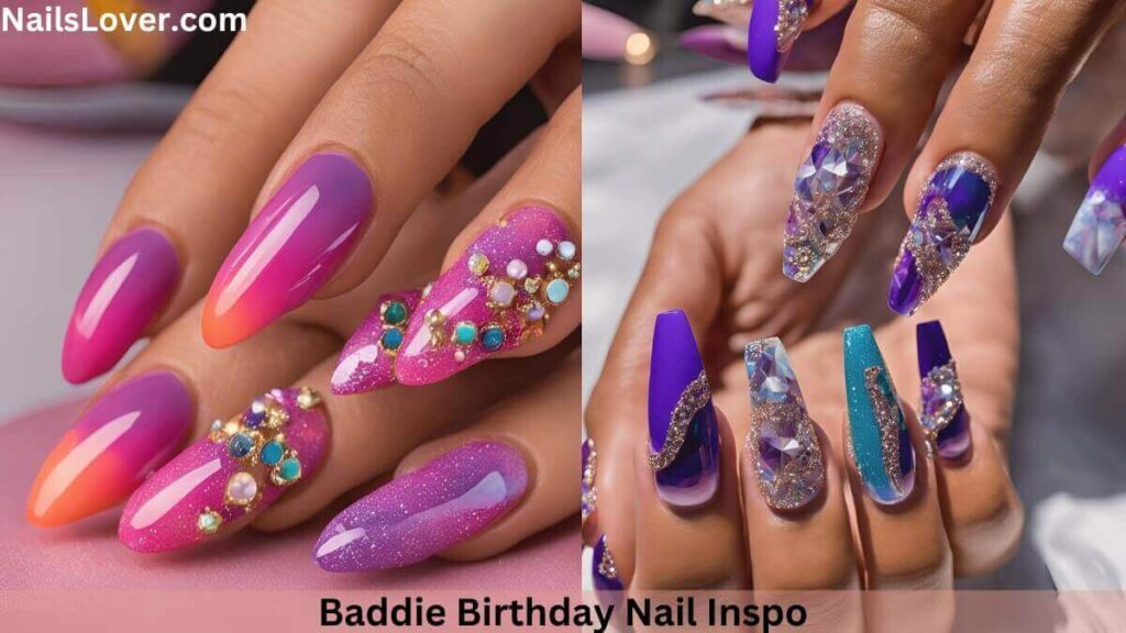 baddie birthday nail inspo