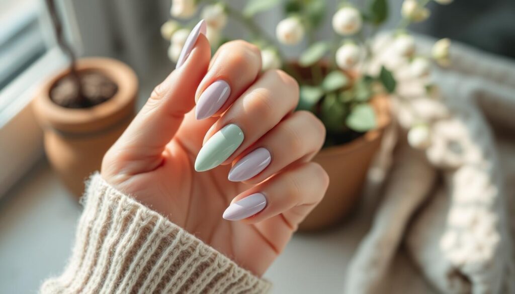 Seasonal Short Almond Nail Trends