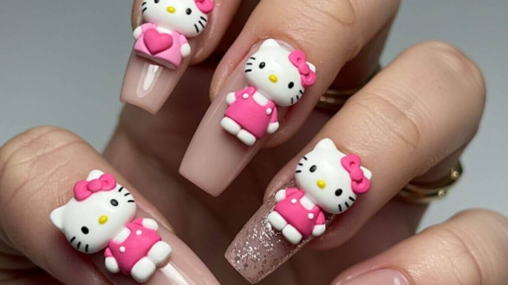 3D hello kitty nail art charms