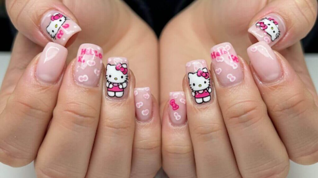 hello kitty nail inspo healthy nails